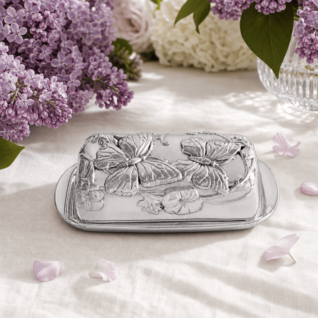 Arthur Court Butterfly Butterfly Butter Dish