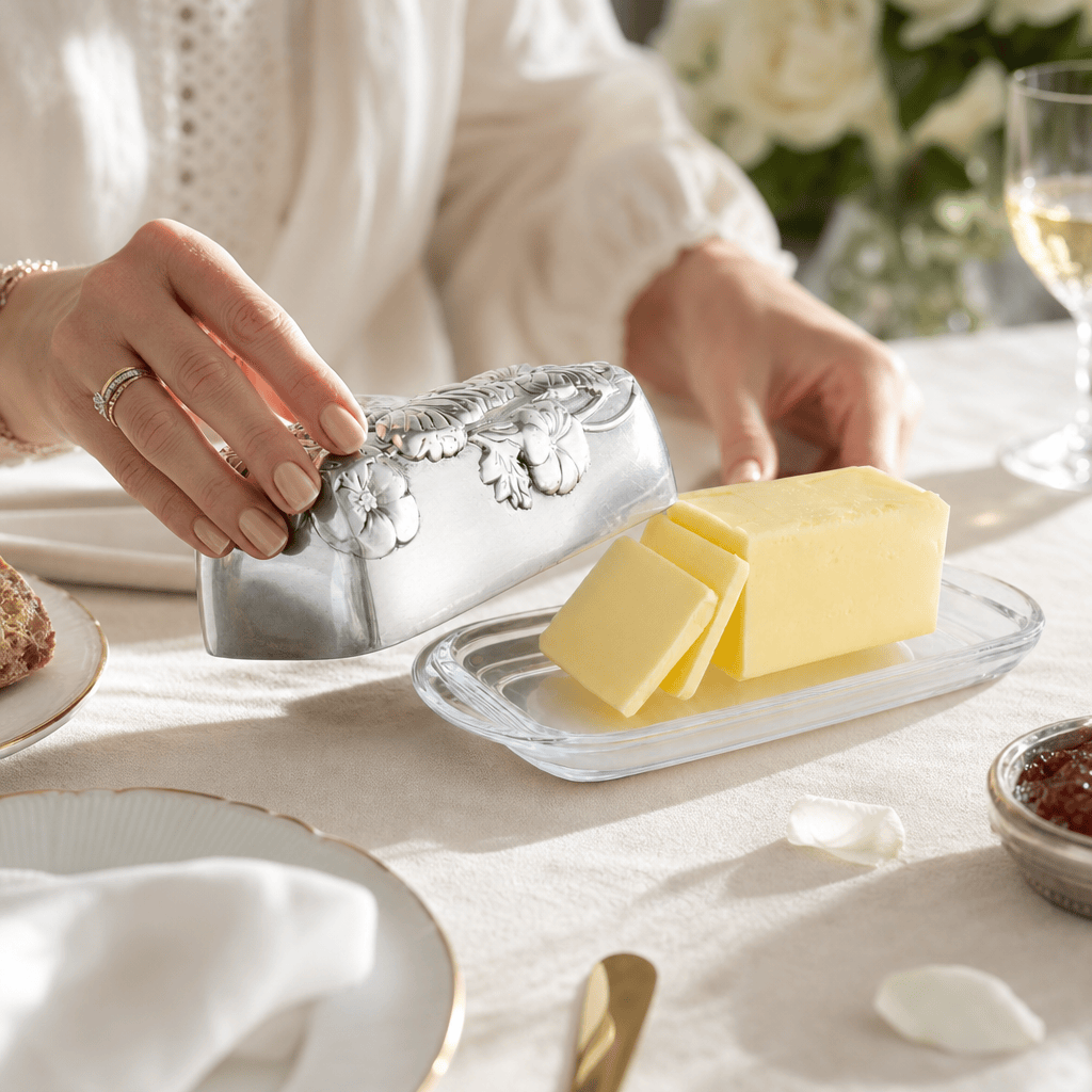 Arthur Court Butterfly Butterfly Butter Dish