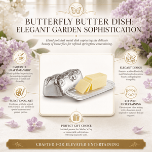 Arthur Court Butterfly Butterfly Butter Dish