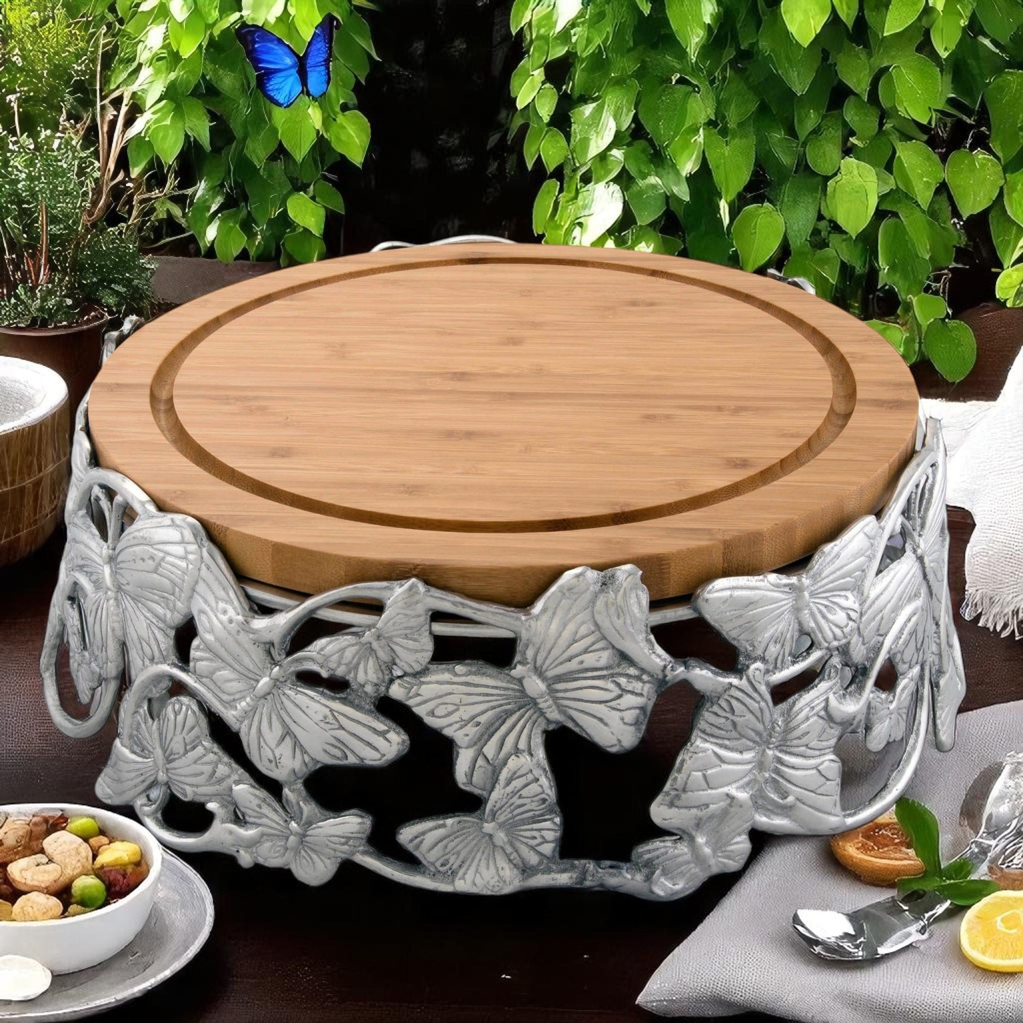 Arthur Court Butterfly Butterfly Cheese Pedestal