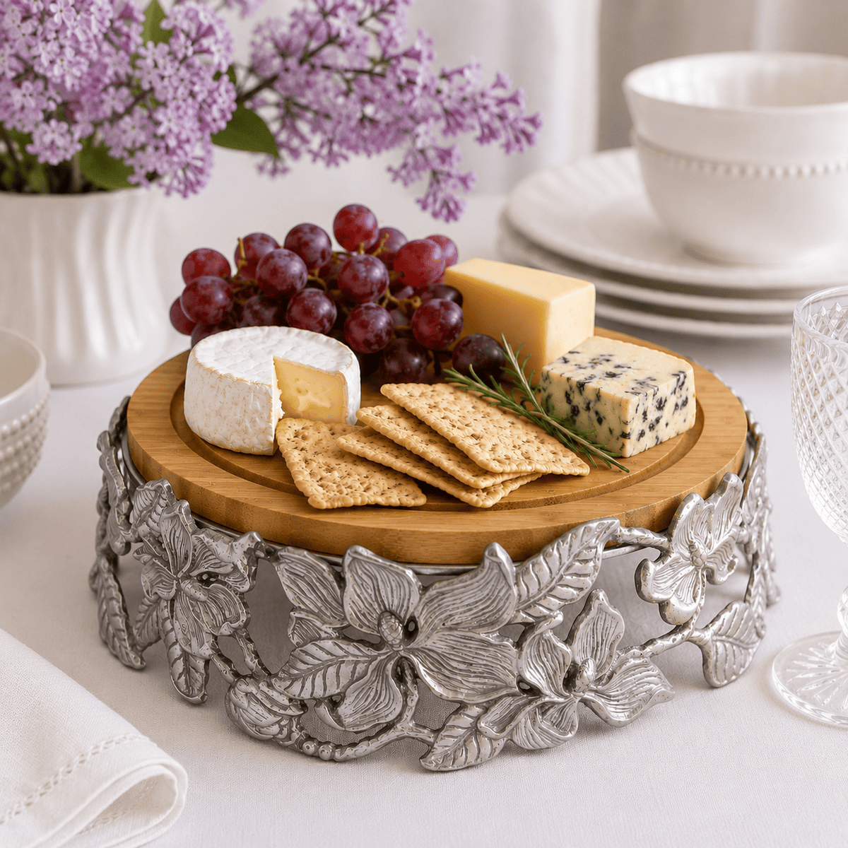 Arthur Court Butterfly Butterfly Cheese Pedestal