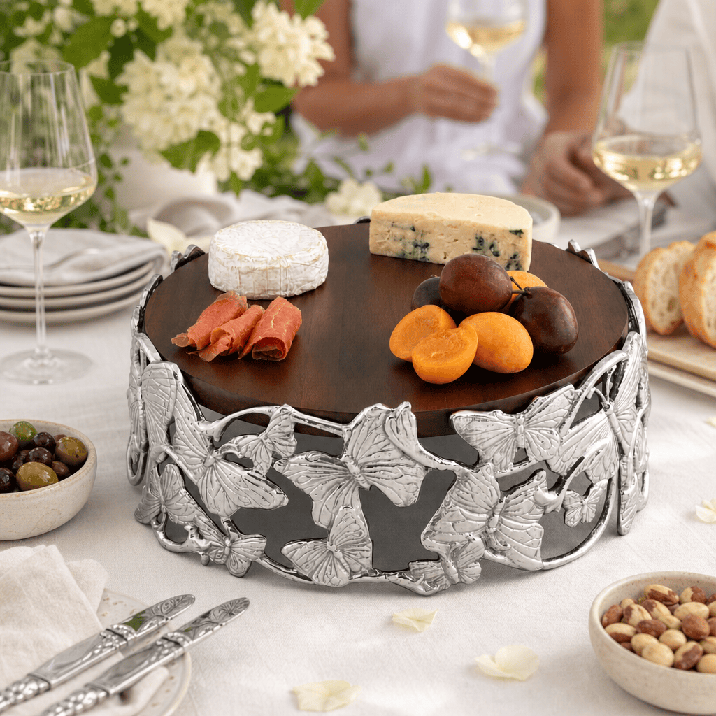 Arthur Court Butterfly Butterfly Cheese Pedestal