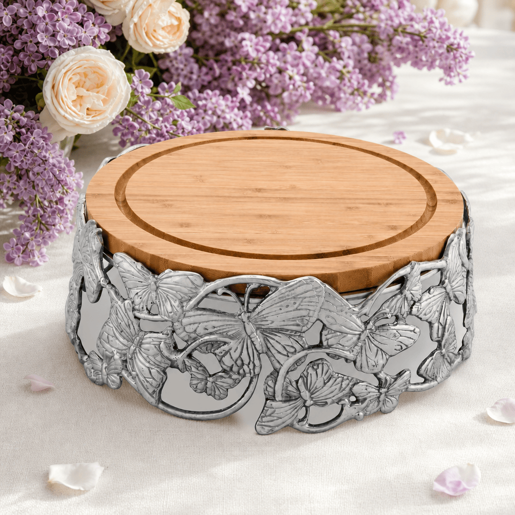 Arthur Court Butterfly Butterfly Cheese Pedestal