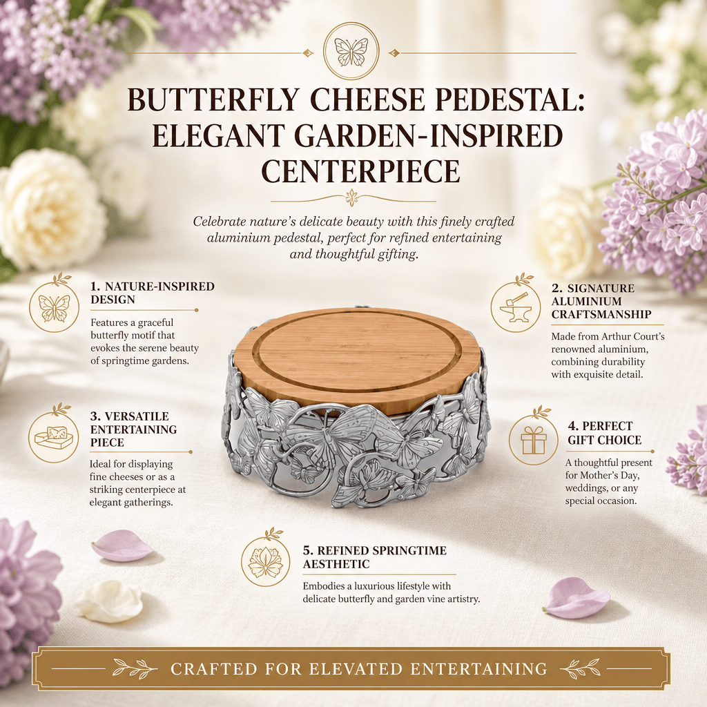 Arthur Court Butterfly Butterfly Cheese Pedestal