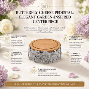 Arthur Court Butterfly Butterfly Cheese Pedestal