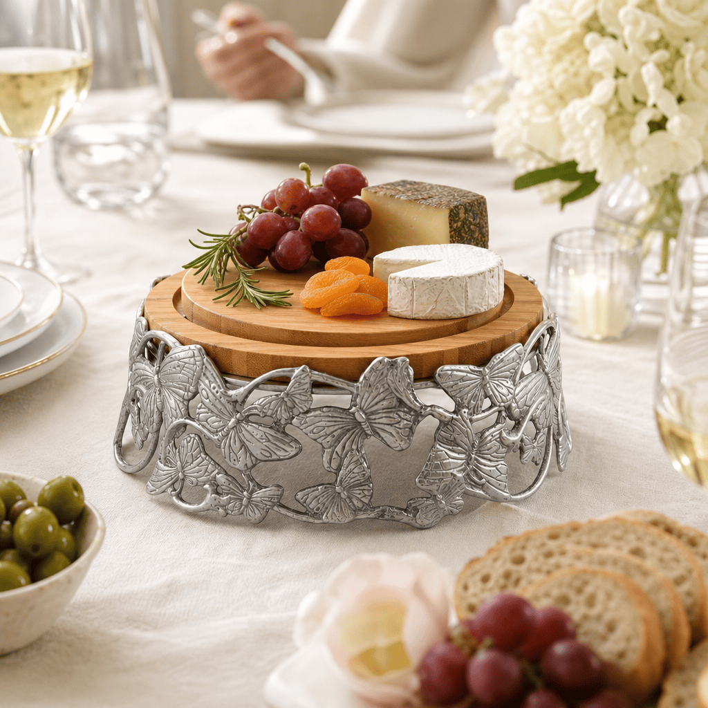 Arthur Court Butterfly Butterfly Cheese Pedestal