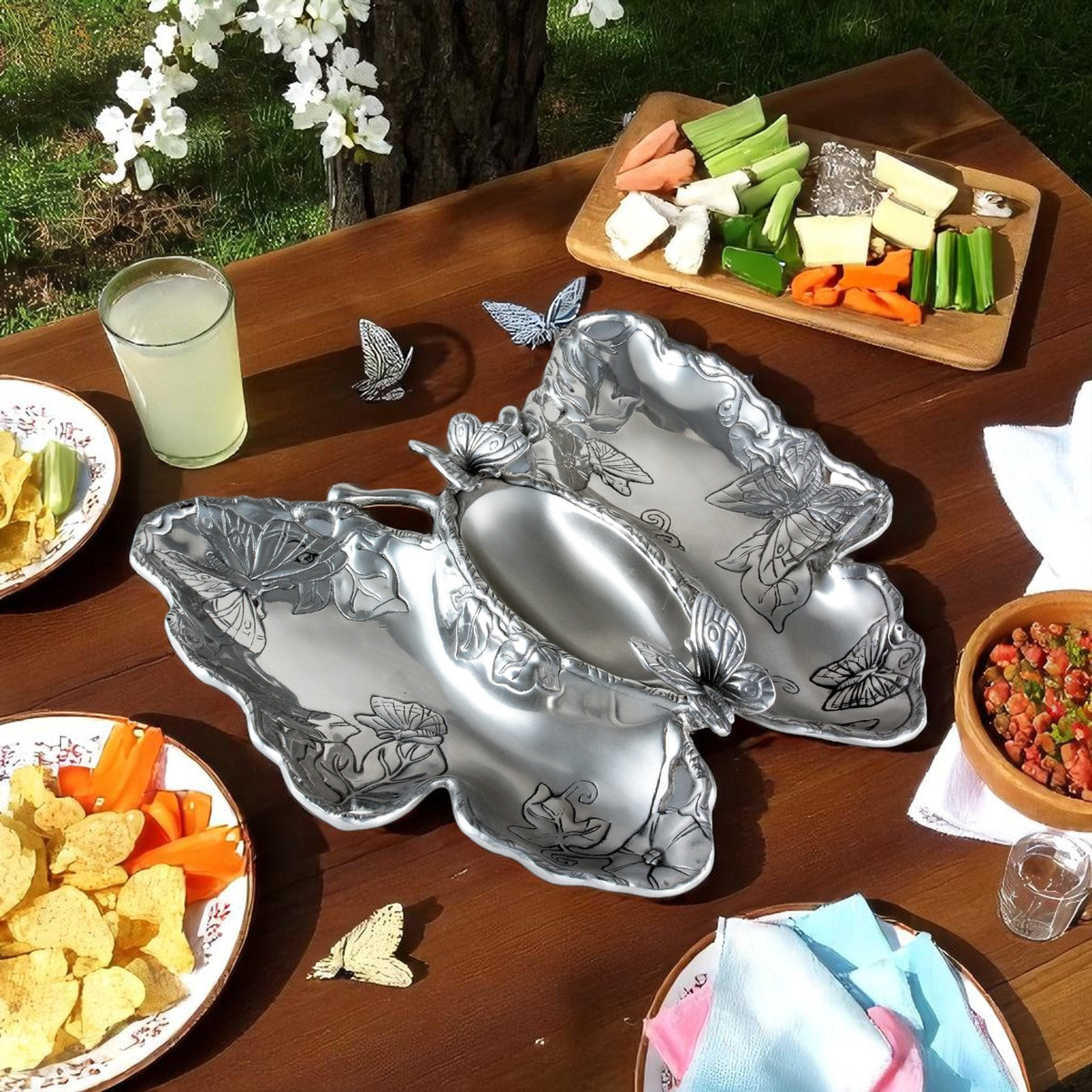 Arthur Court Butterfly Butterfly Chip and Dip