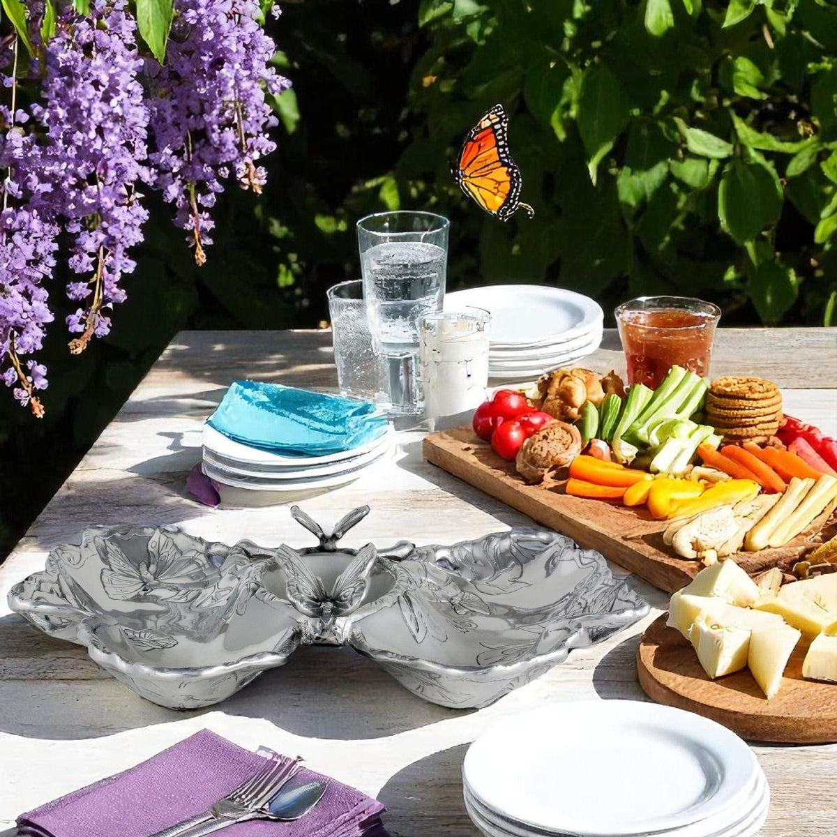 Arthur Court Butterfly Butterfly Chip and Dip