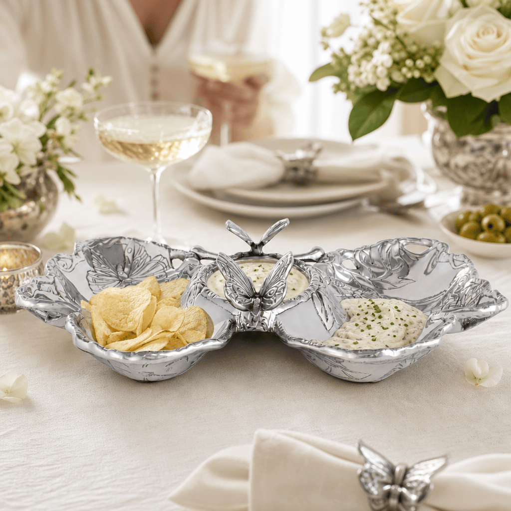 Arthur Court Butterfly Butterfly Chip and Dip