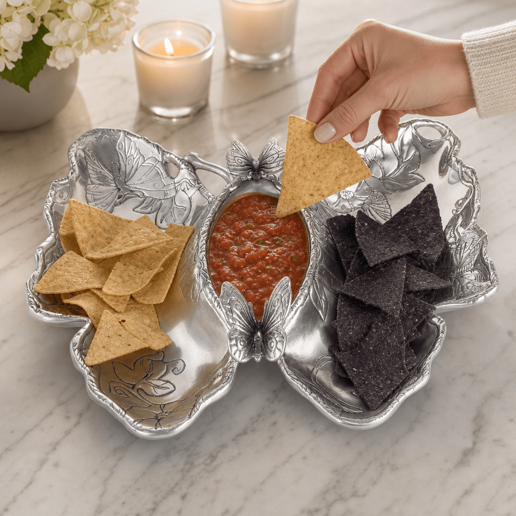 Arthur Court Butterfly Butterfly Chip and Dip