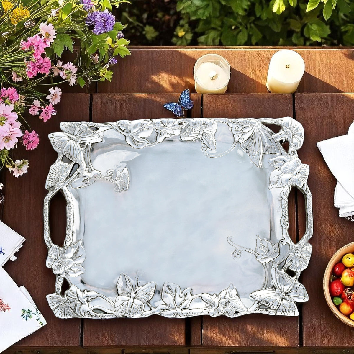 Arthur Court Butterfly Butterfly Clutch Tray