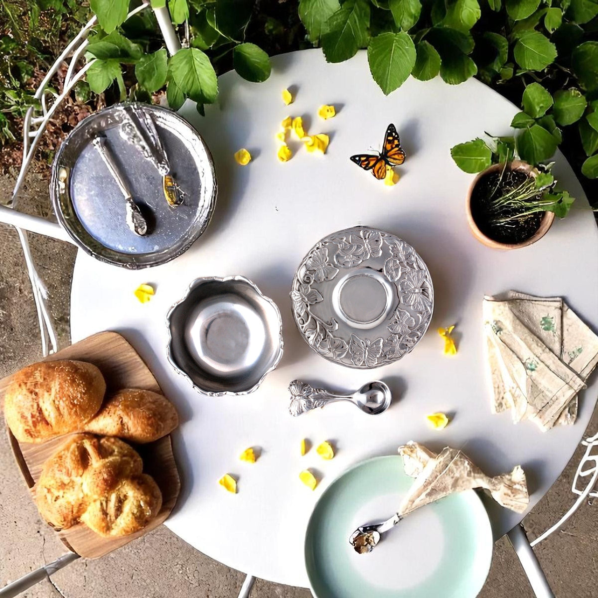 Arthur Court Butterfly Butterfly Condiment Set 3-piece