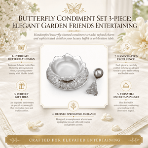 Arthur Court Butterfly Butterfly Condiment Set 3-piece