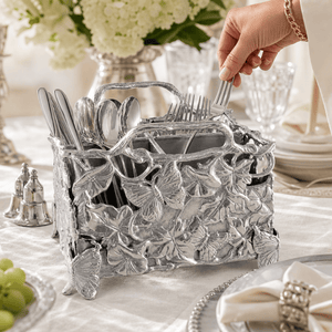 Arthur Court Butterfly Butterfly Flatware Caddy