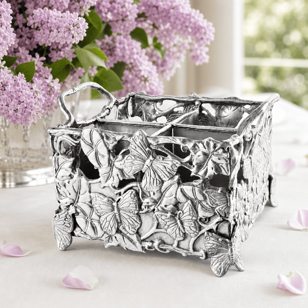 Arthur Court Butterfly Butterfly Flatware Caddy