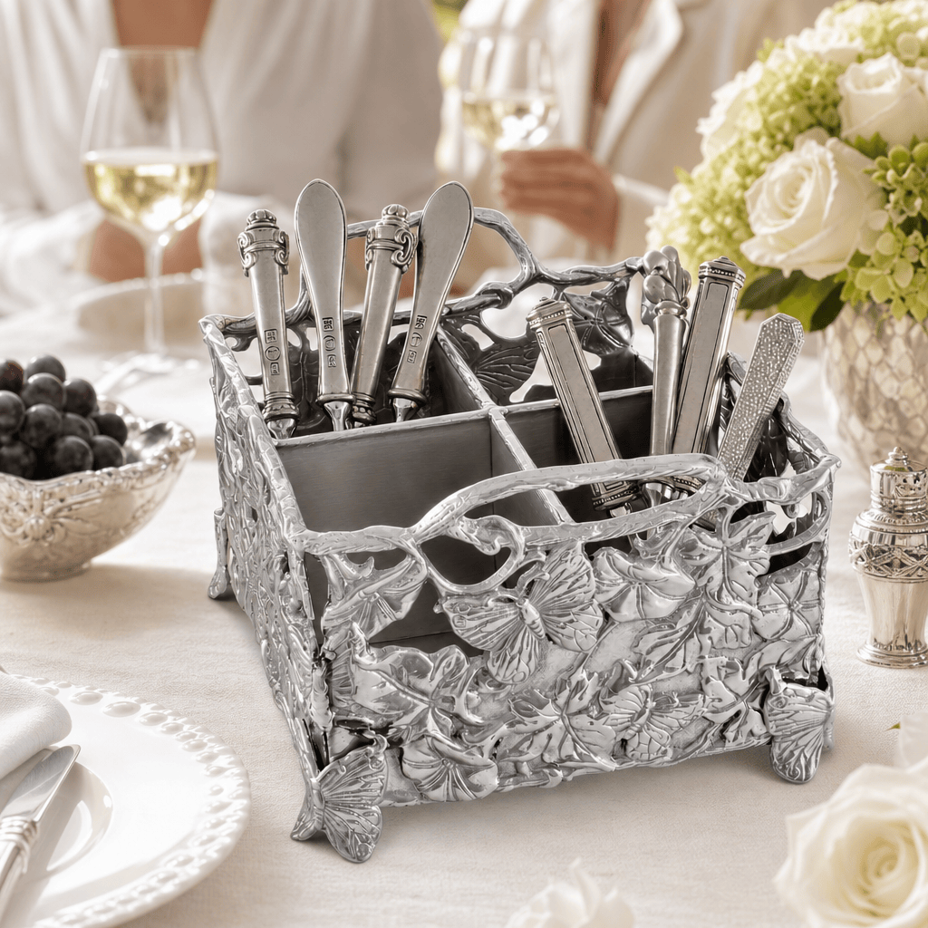 Arthur Court Butterfly Butterfly Flatware Caddy