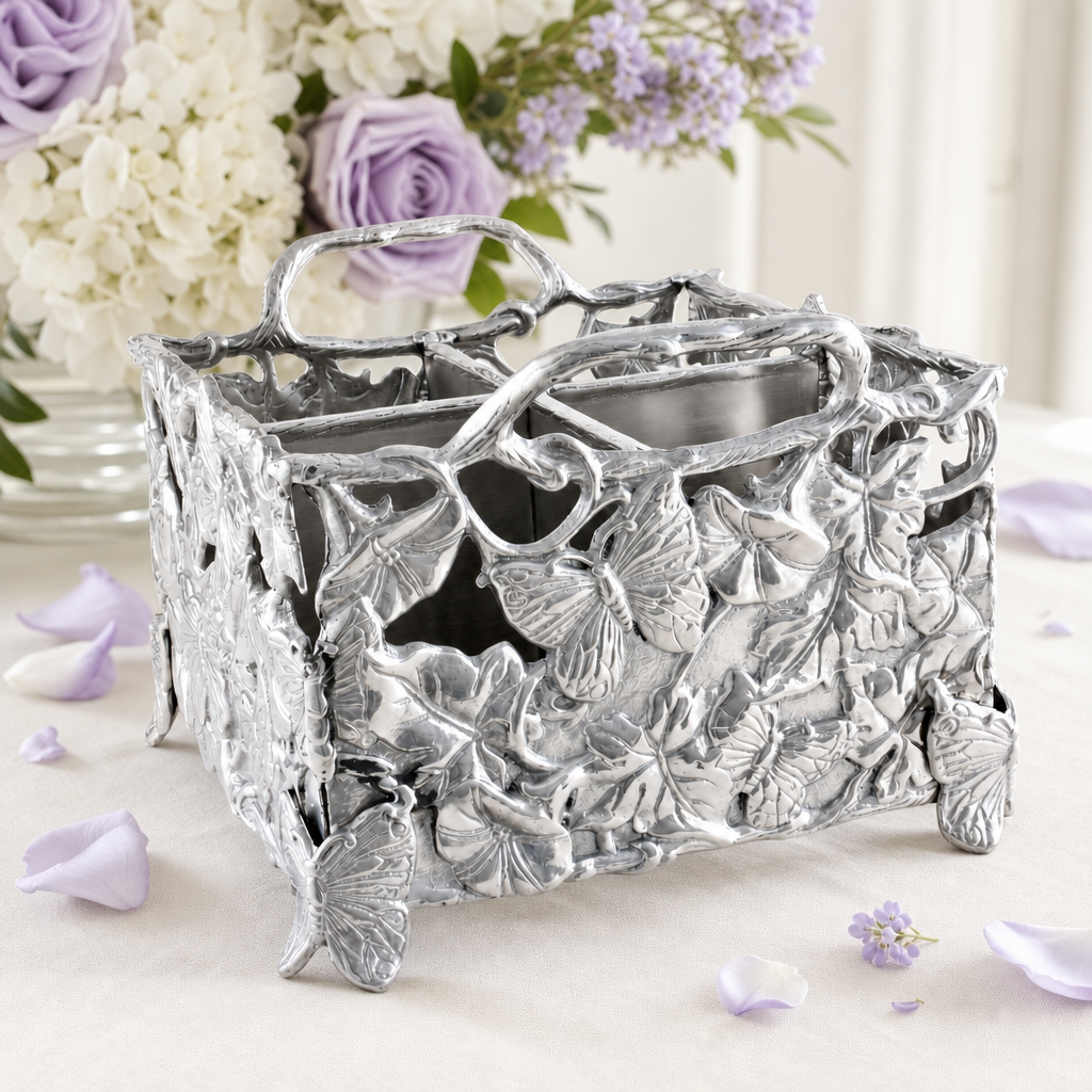 Arthur Court Butterfly Butterfly Flatware Caddy