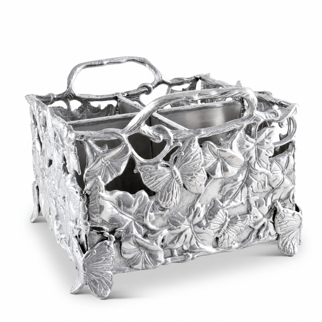 Arthur Court Butterfly Butterfly Flatware Caddy
