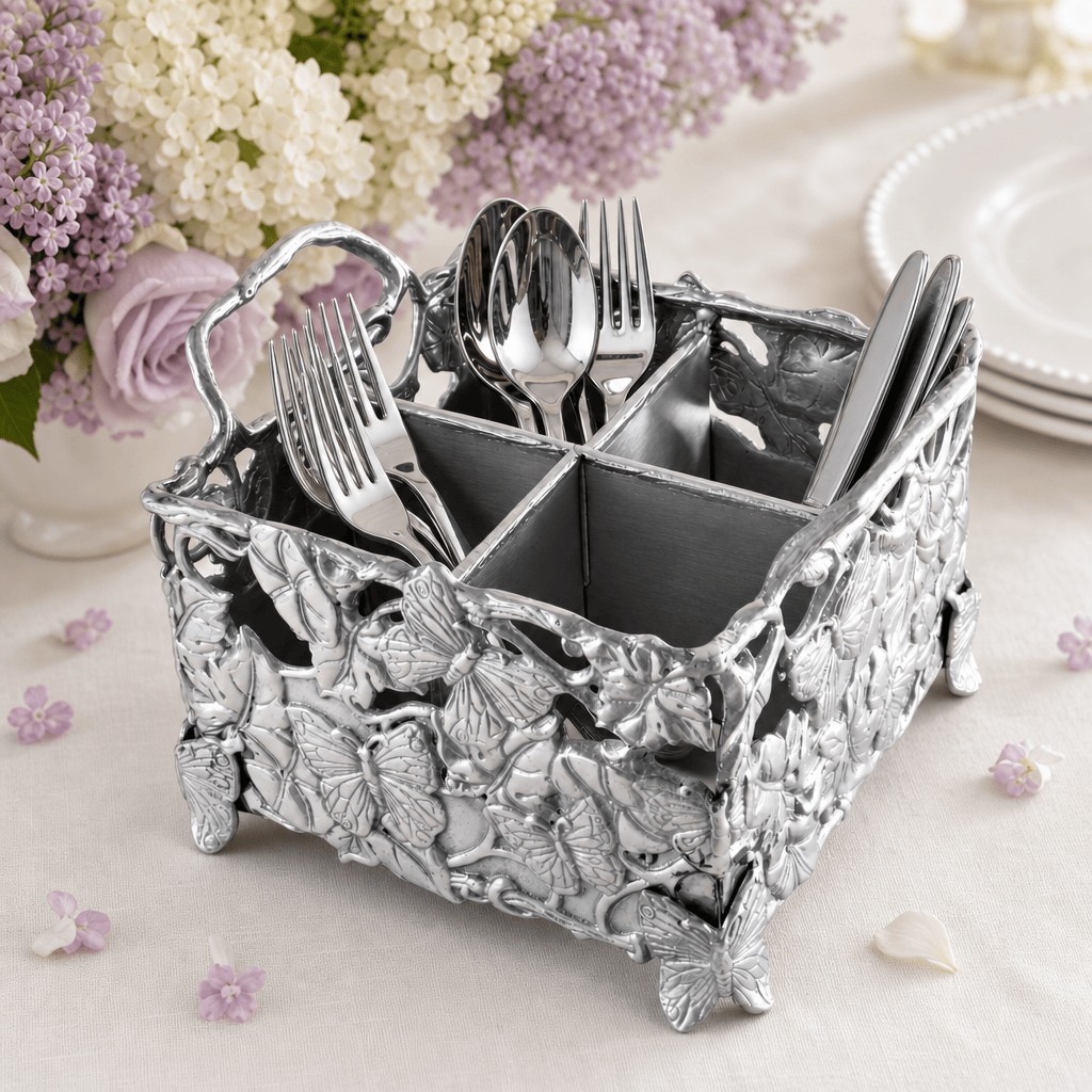 Arthur Court Butterfly Butterfly Flatware Caddy