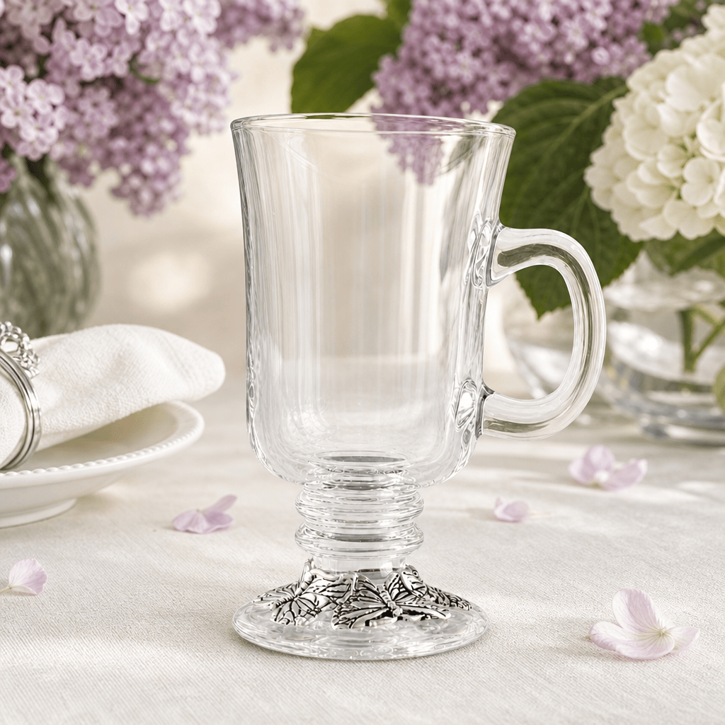 Arthur Court Butterfly Butterfly Glass Mugs