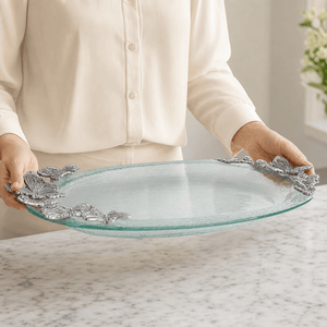 Arthur Court Butterfly Butterfly Glass Platter