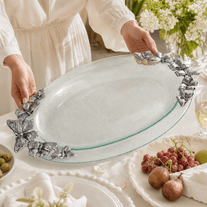 Arthur Court Butterfly Butterfly Glass Platter
