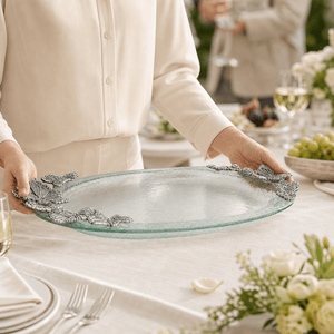 Arthur Court Butterfly Butterfly Glass Platter