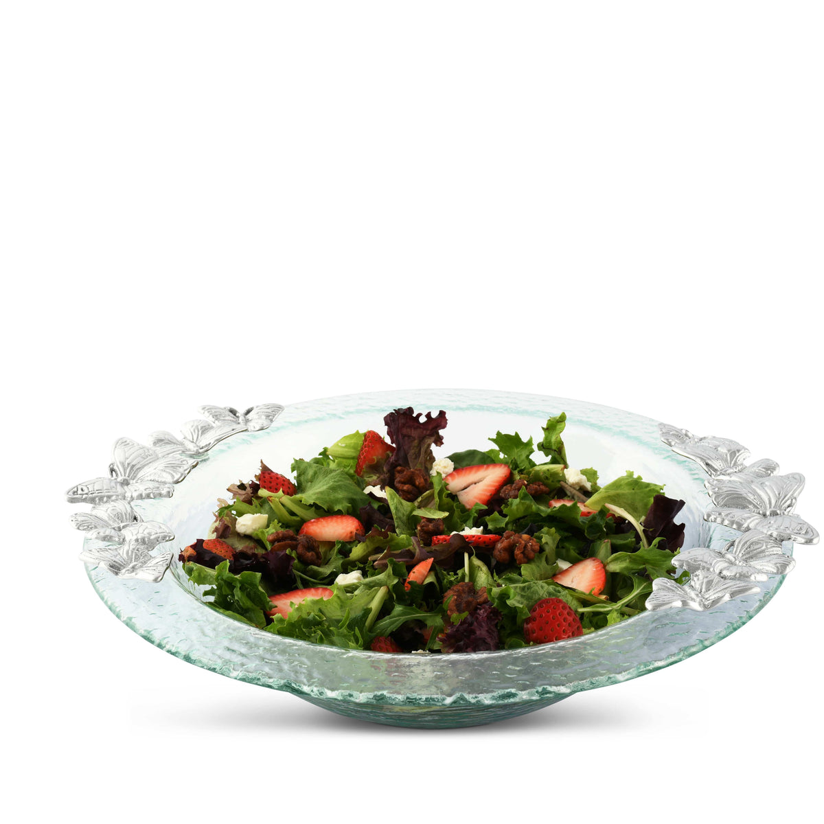 Arthur Court Butterfly Butterfly Glass Salad Bowl