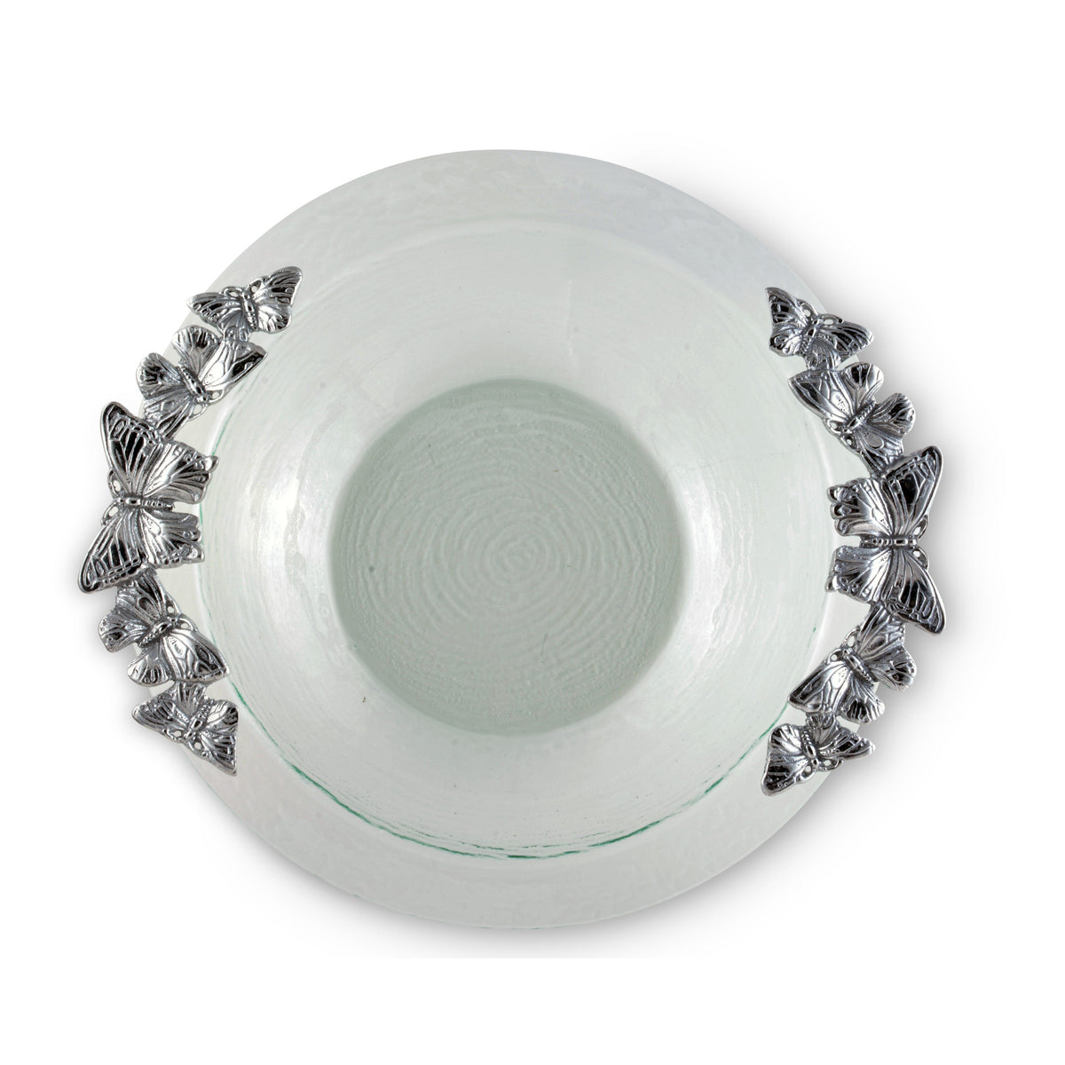 Arthur Court Butterfly Butterfly Glass Salad Bowl