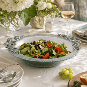 Arthur Court Butterfly Butterfly Glass Salad Bowl