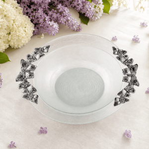 Arthur Court Butterfly Butterfly Glass Salad Bowl