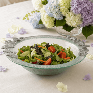 Arthur Court Butterfly Butterfly Glass Salad Bowl