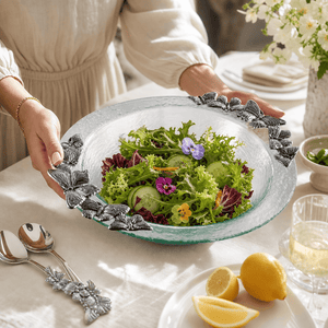 Arthur Court Butterfly Butterfly Glass Salad Bowl