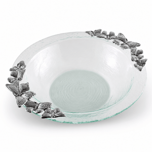 Arthur Court Butterfly Butterfly Glass Salad Bowl