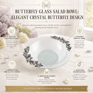 Arthur Court Butterfly Butterfly Glass Salad Bowl