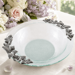 Arthur Court Butterfly Butterfly Glass Salad Bowl