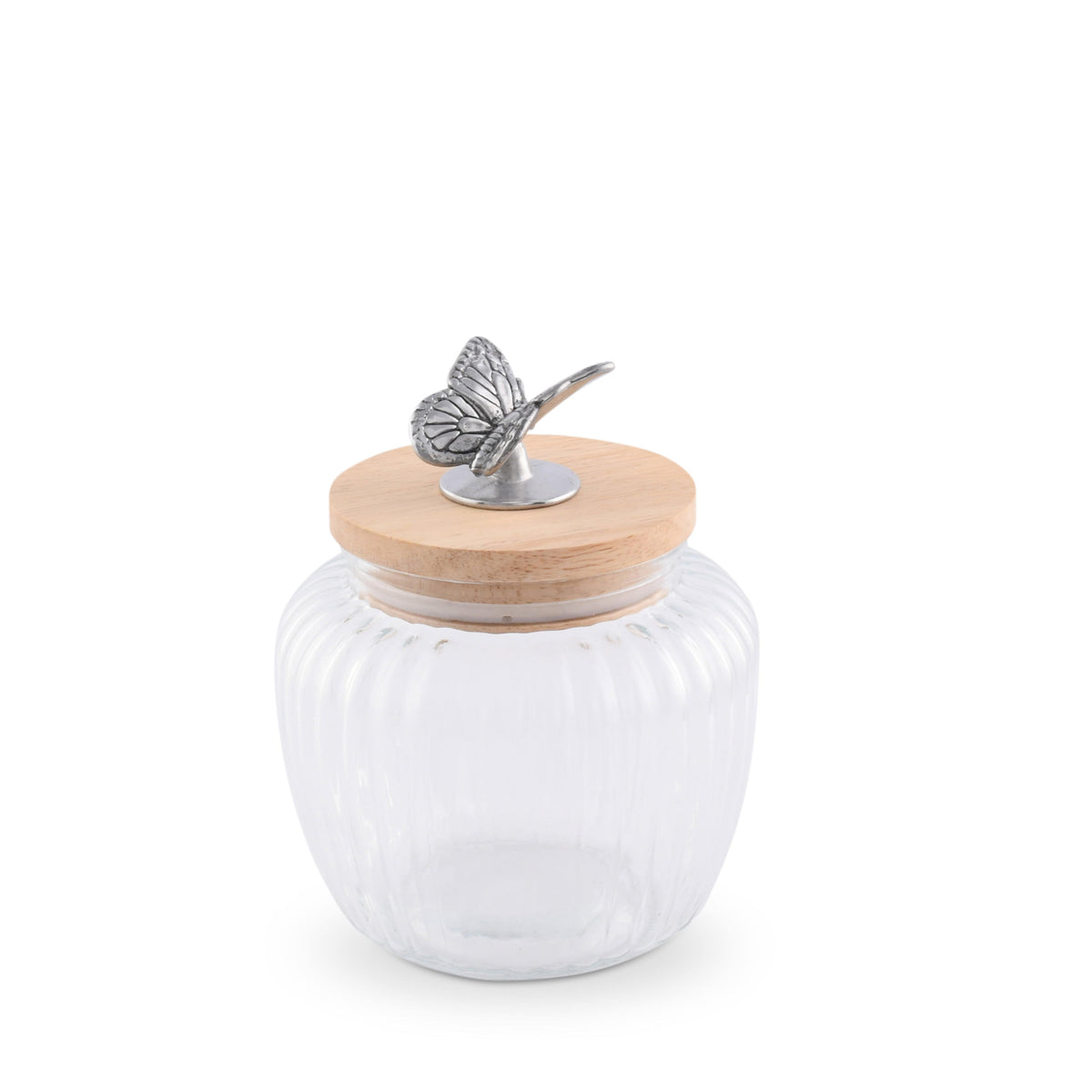 Arthur Court Butterfly Butterfly Knob Glass Canisters