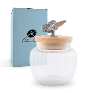 Arthur Court Butterfly Butterfly Knob Glass Canisters