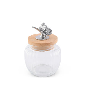 Arthur Court Butterfly Butterfly Knob Glass Canisters