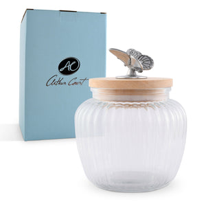 Arthur Court Butterfly Butterfly Knob Glass Canisters
