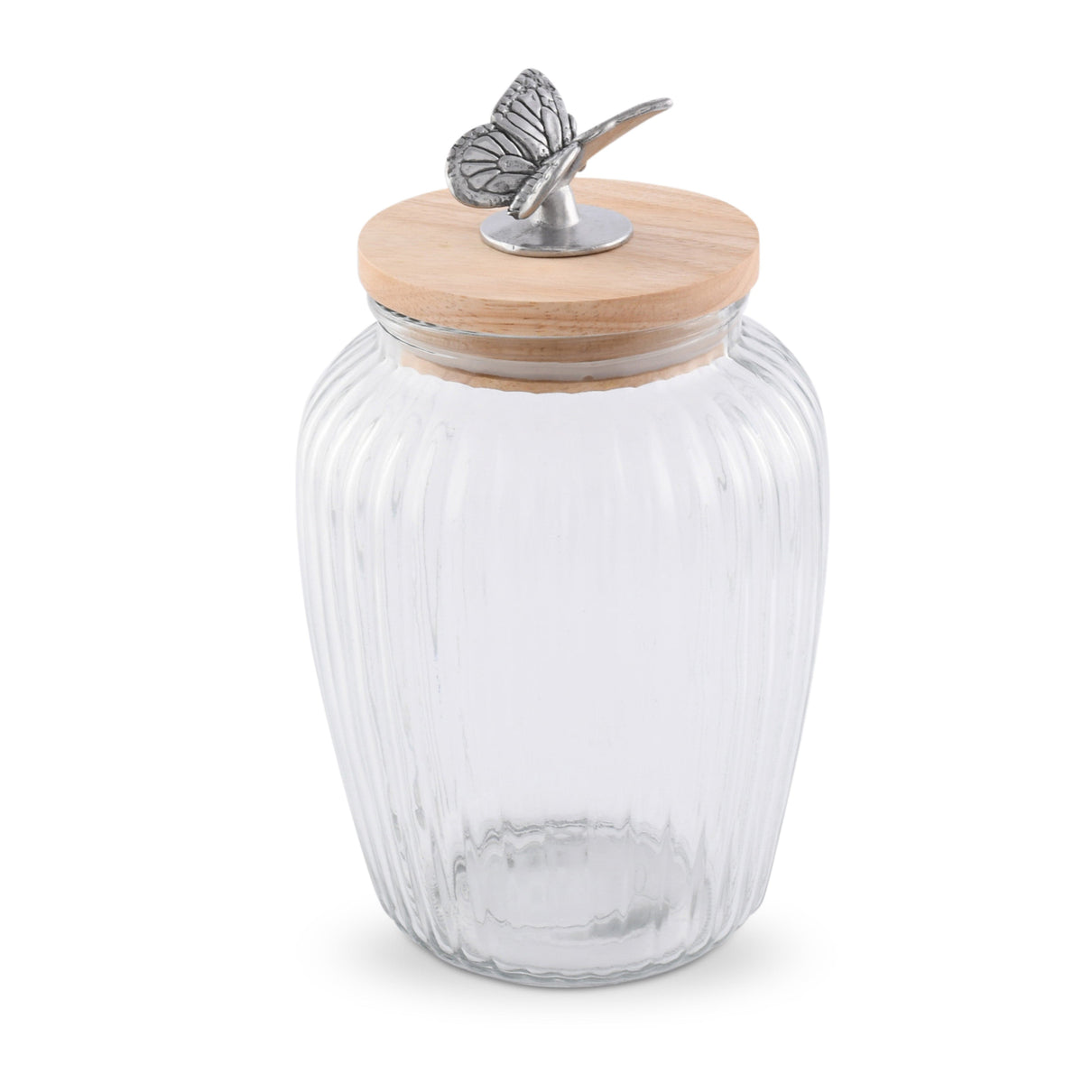 Arthur Court Butterfly Butterfly Knob Glass Canisters