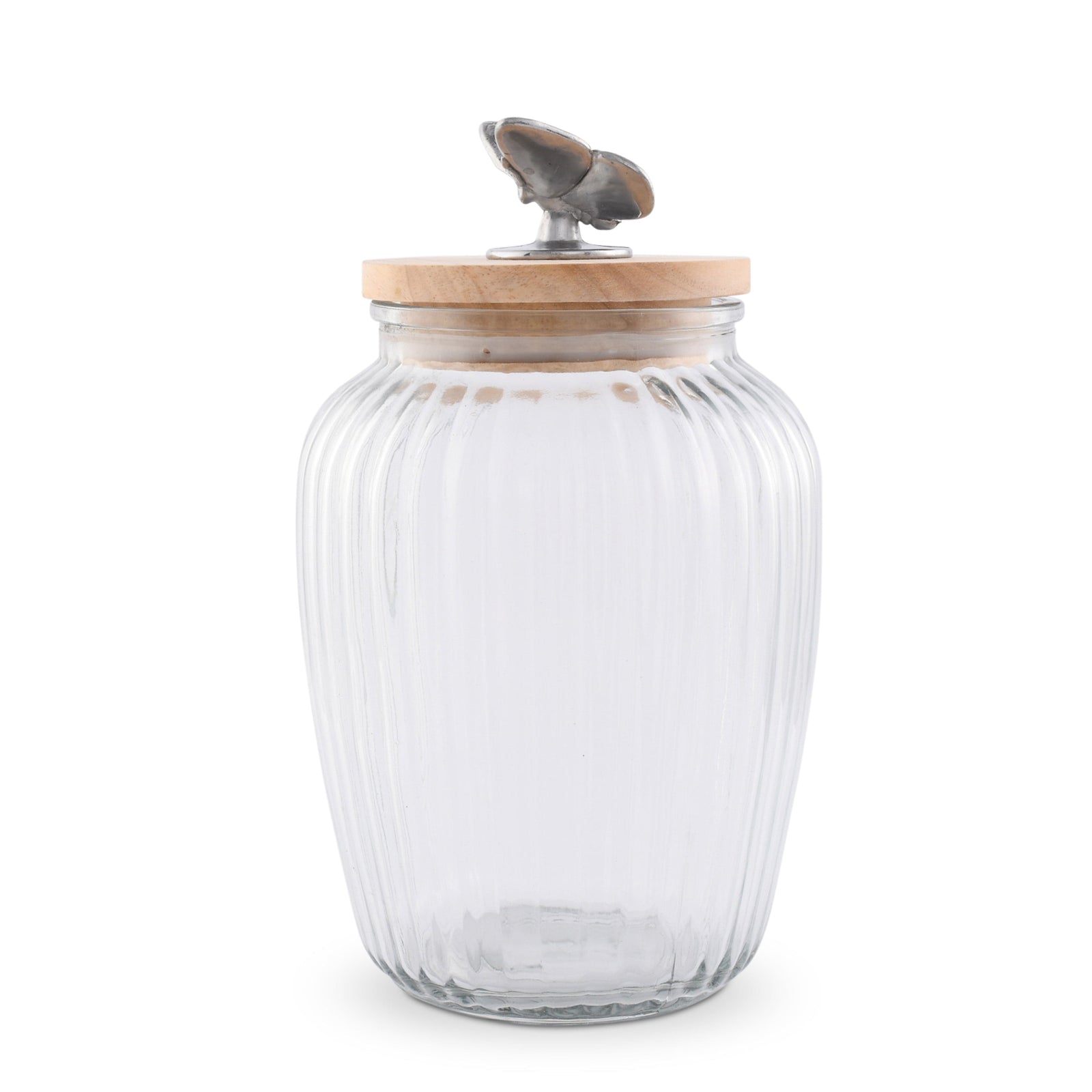 Arthur Court Butterfly Butterfly Knob Glass Canisters