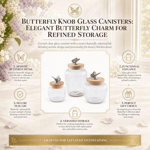 Arthur Court Butterfly Butterfly Knob Glass Canisters