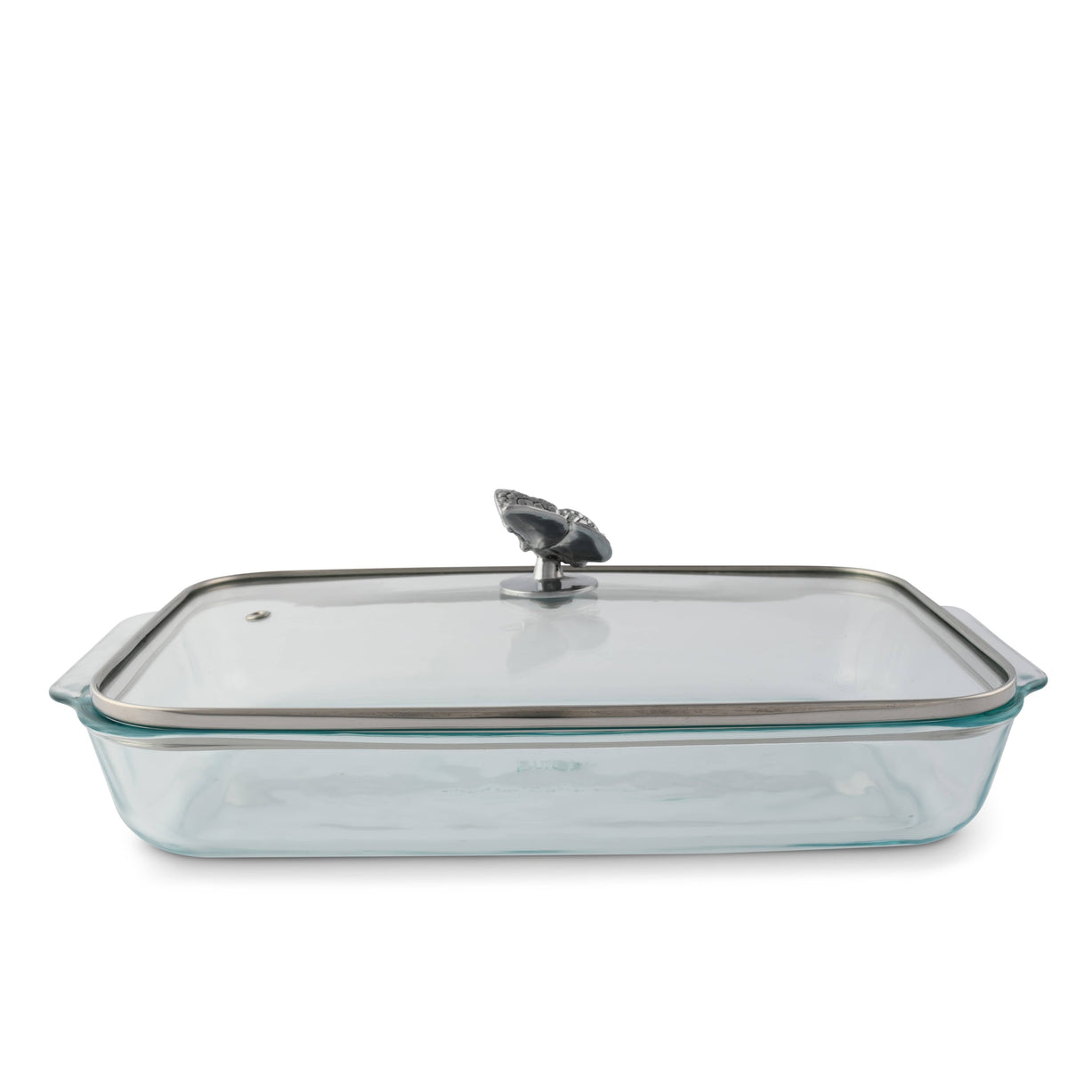 Arthur Court Butterfly Butterfly Lid with Pyrex 3 quart Baking Dish