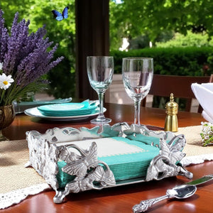 Arthur Court Butterfly Butterfly Luncheon Napkin Box
