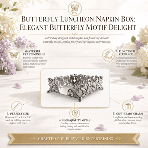 Arthur Court Butterfly Butterfly Luncheon Napkin Box