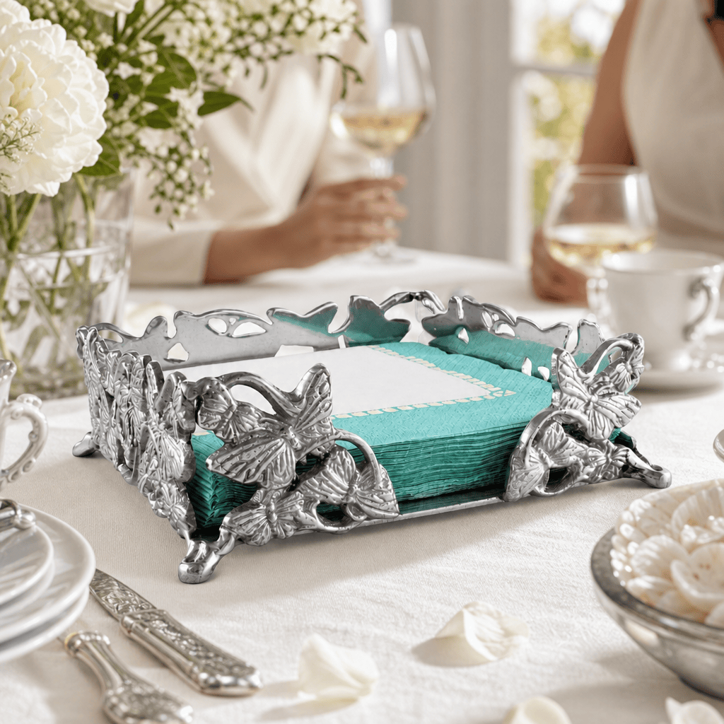Arthur Court Butterfly Butterfly Luncheon Napkin Box