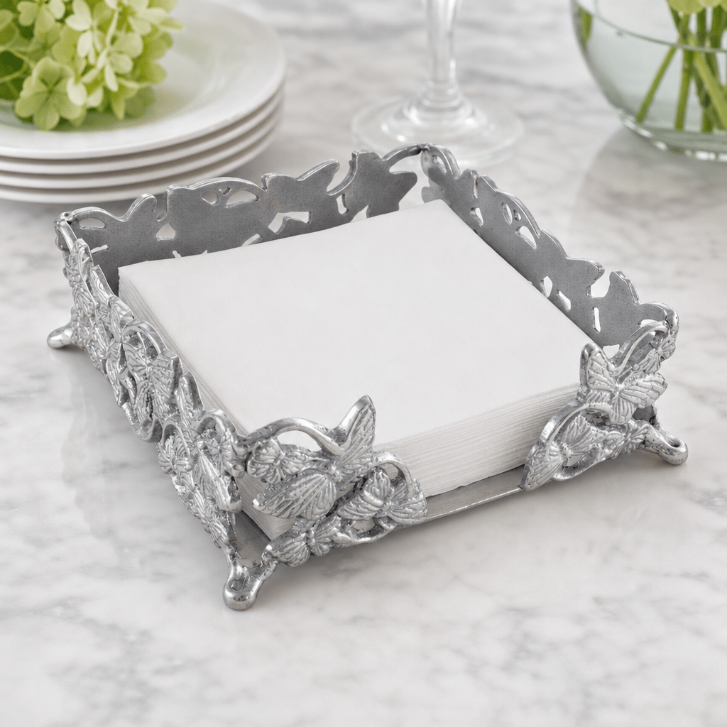 Arthur Court Butterfly Butterfly Luncheon Napkin Box