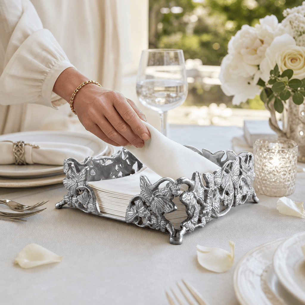 Arthur Court Butterfly Butterfly Luncheon Napkin Box