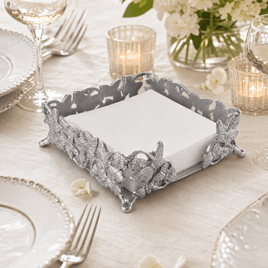 Arthur Court Butterfly Butterfly Luncheon Napkin Box